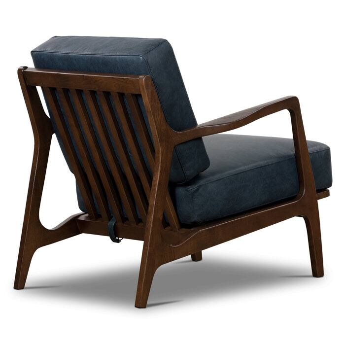 Poly & Bark Verity Leather Lounge Chair - Full Grain Genuine Italian Leather
