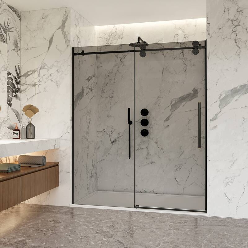 Echarri Single Sliding Frameless Shower Door with Tinted Glass