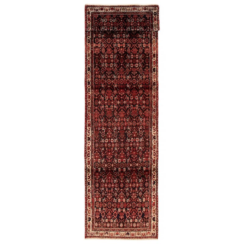 ECARPETGALLERY Hand-knotted Andelz Black Wool Rug - 3'7 x 13'7 - Black - 3'7 x 13'7