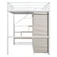preview thumbnail 20 of 20, Metal Loft Bed with Wardrobe and Storage Shelves