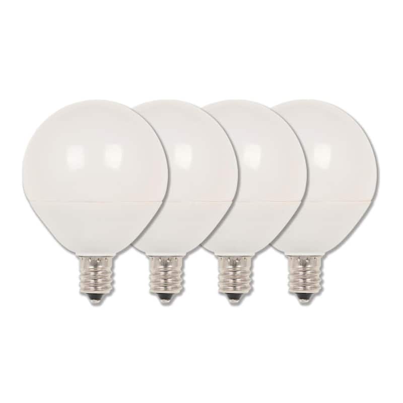 Westinghouse 60-Watt Equivalent Soft White G16-1/2 Dimmable LED Light Bulb with Candelabra Base - Soft White - 4-Pack