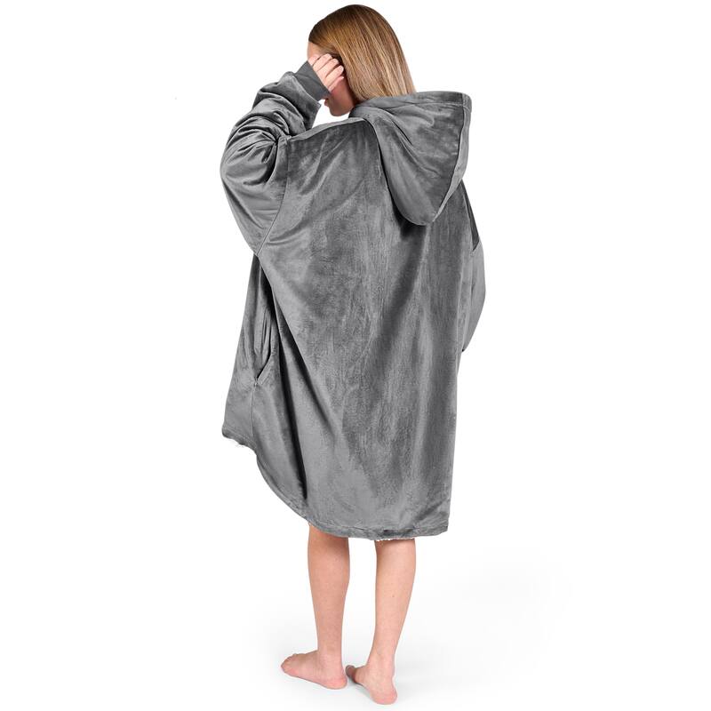 Bare Homey B-Cozy Oversized Sherpa Wearable Blanket