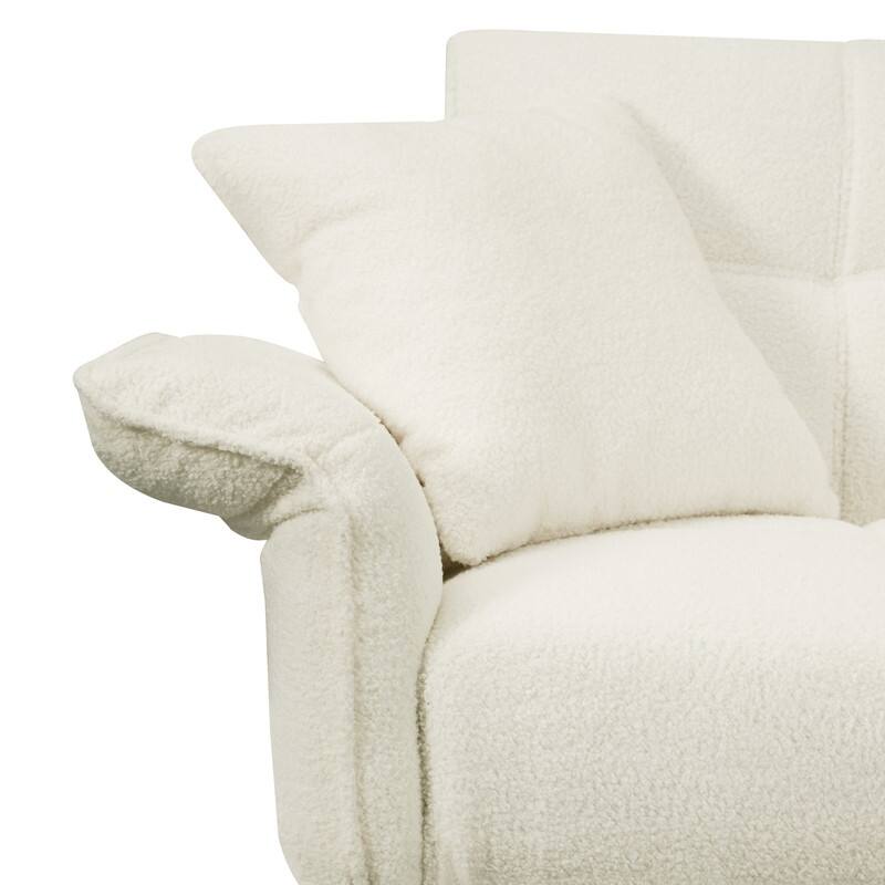 70 "Teddy Velvet Sofa Bed With Adjustable Armrests