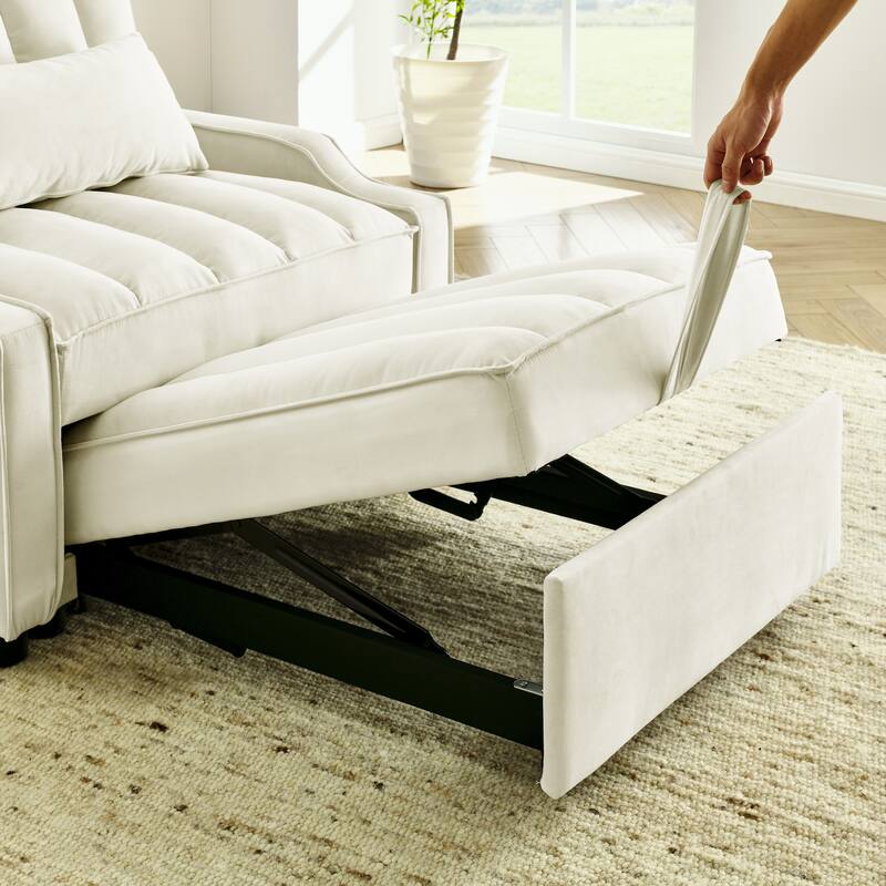 velvet loveseat sofa couch pull out bed