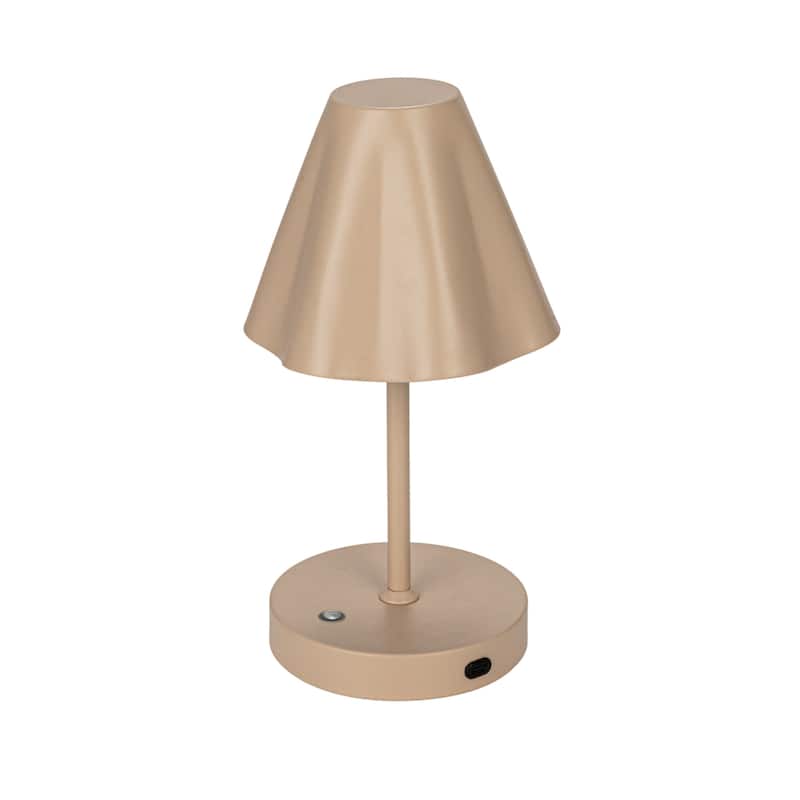 Metal LED Rechargeable Table Lamp - 5.9"L x 5.3"W x 11.0"H