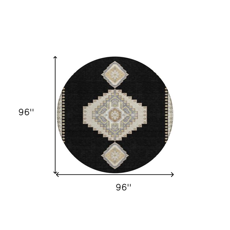 HomeRoots Oriental Traditional Rectangle Outdoor Rug