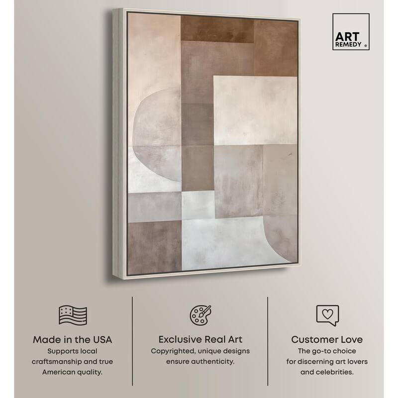 Neutral Tone Blocks II Canvas by Art Remedy