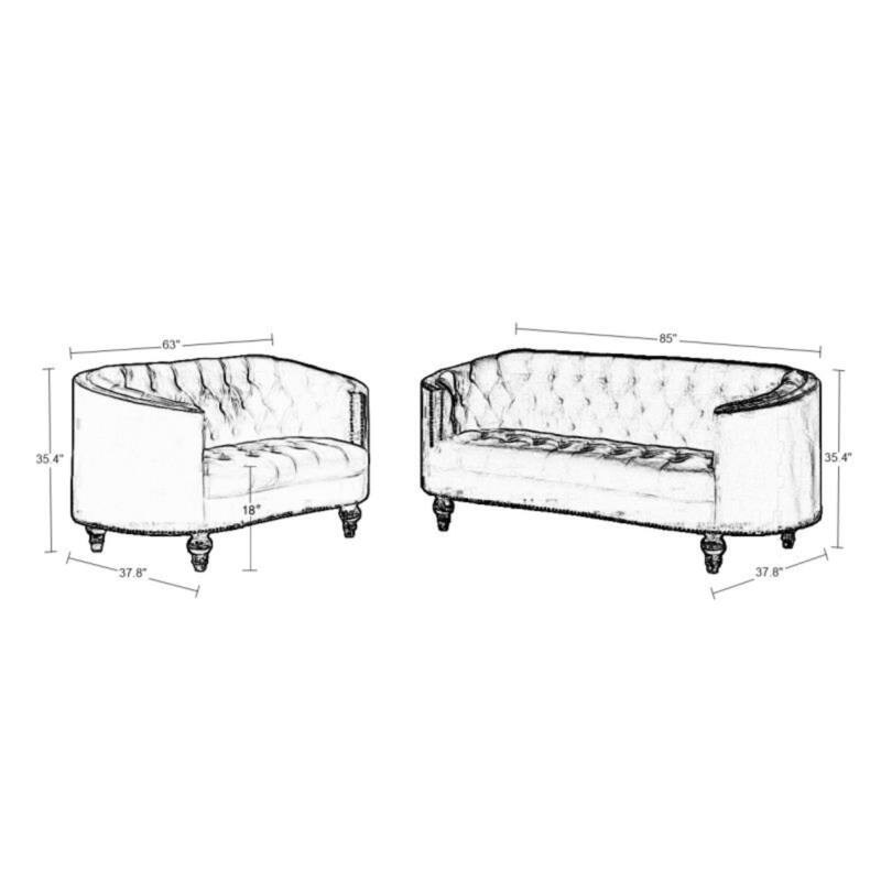Cauldwell Apollo 2 Piece Standard Living Room Set