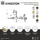 preview thumbnail 6 of 20, Heritage Wall Mount Bridge Kitchen Faucet with Brass Sprayer