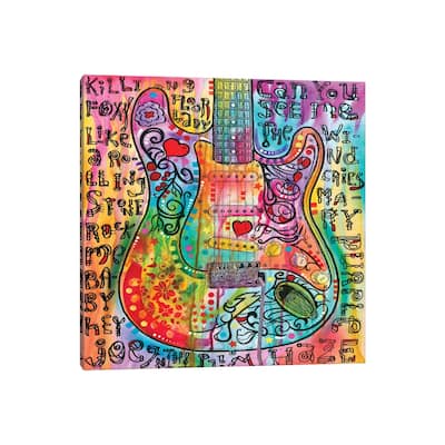 iCanvas "Jimi's Guitar" by Dean Russo Canvas Print