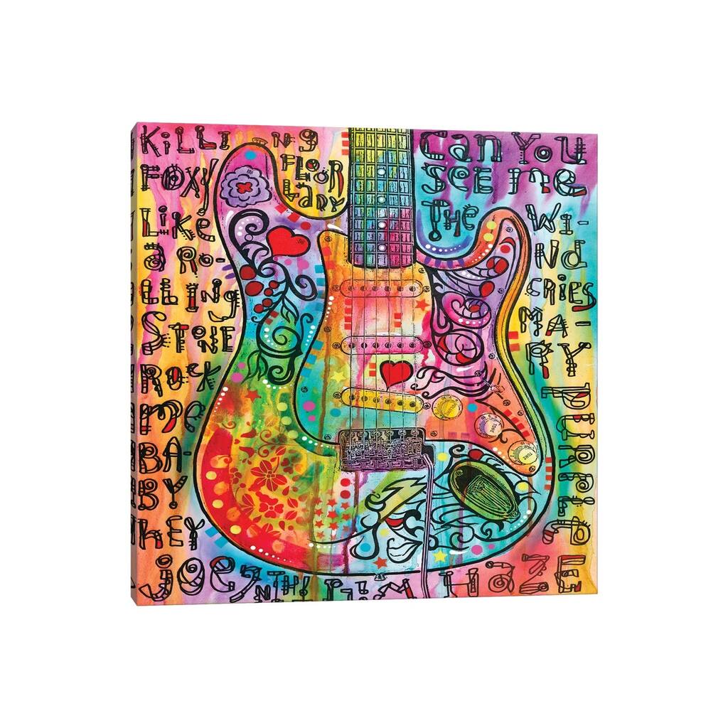 iCanvas "Jimi's Guitar" by Dean Russo Canvas Print