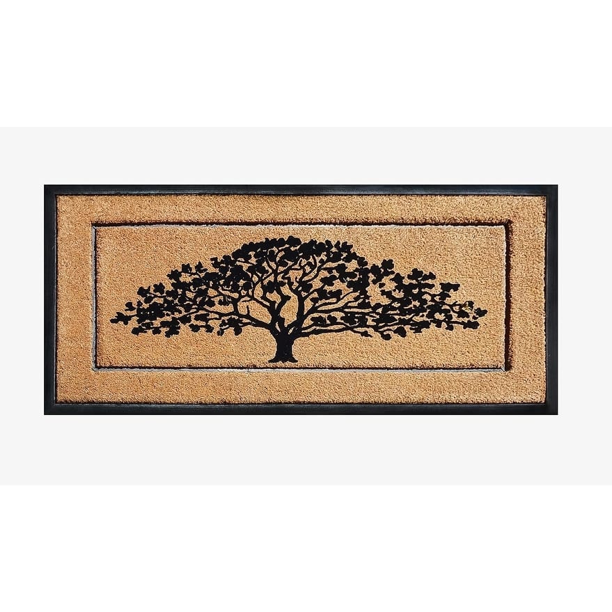 A1HC Natural Coir & Rubber Hand Flocked Large Door Mat