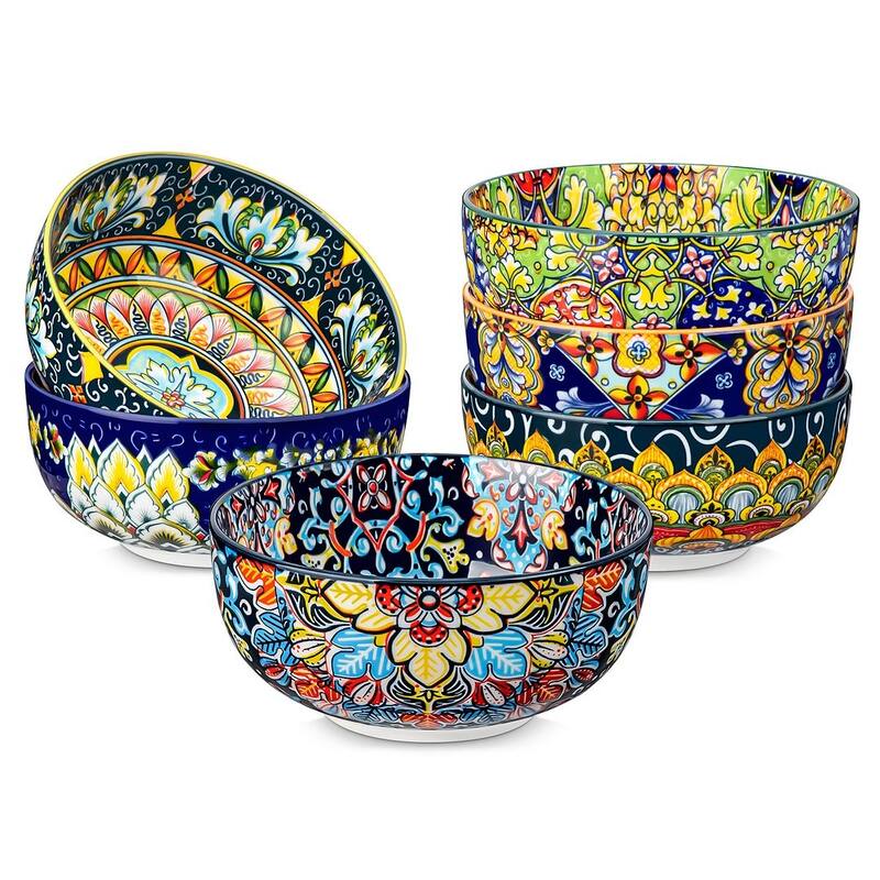 Vancasso SIMI Charming and Perfect Porcelain Serving Bowl Set - Multi-Color - 6 Piece - 28 Oz. 