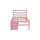preview thumbnail 4 of 5, Wood Platform Bed with Removable Storage Shelves, Built-in Two Storage Drawers