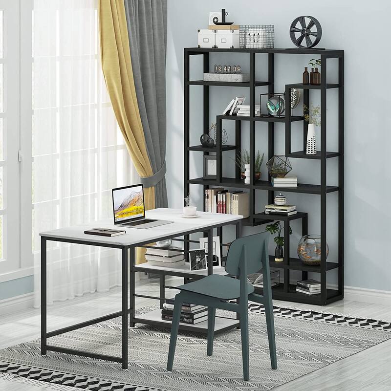 Bookshelf Black,Storage Rack Bookcase for Living Room