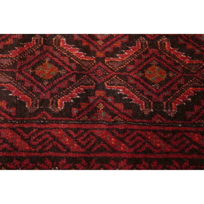 ECARPETGALLERY Hand-knotted Teimani Black, Red Wool Rug - 3'2 x 5'6