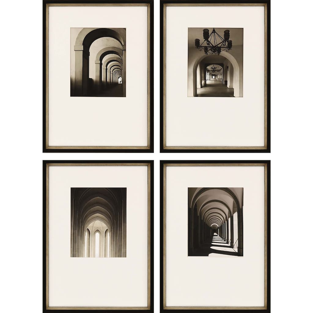 Arches in Light S/4 Exclusive Framed Art Giclee from the Libby Langdon Collection - Under Glass - Brown