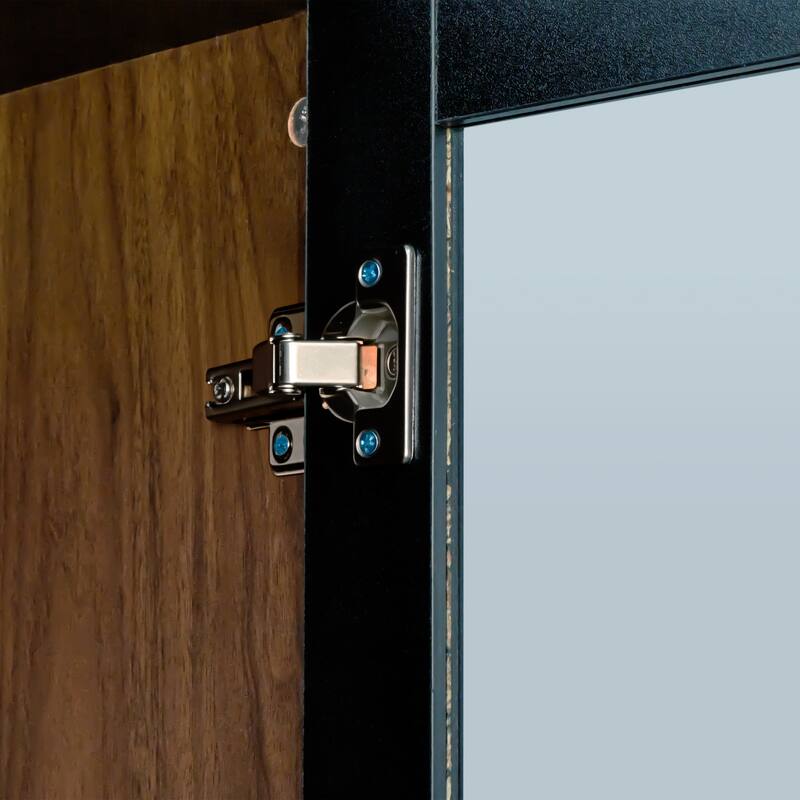 70.87" Tall Display Storage Cabinet with 4-Tier Pull-Out Shelf & Glass Doors, Modern Wooden Kitchen Pantry for Home