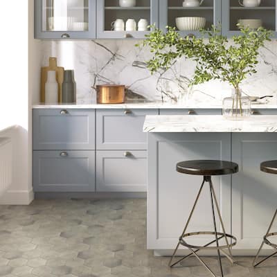 Merola Tile Capri Hex Fumo 7" x 8" Porcelain Floor and Wall Tile