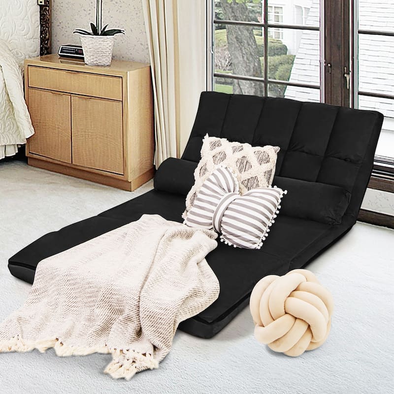 Costway Foldable Floor Sofa Bed 6-Position Adjustable Lounge Couch