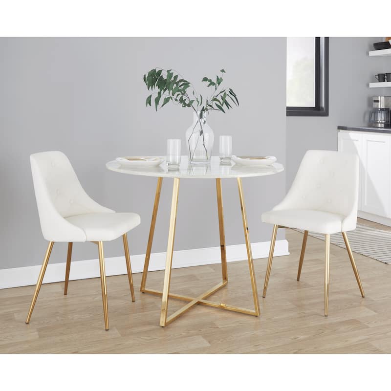 Carson Carrington Ockelbo Dining Chair with Tapered Metal Legs (Set of 2)