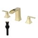 preview thumbnail 27 of 34, Double Handle Three-Hole Bath Waterfall Faucet with Drain