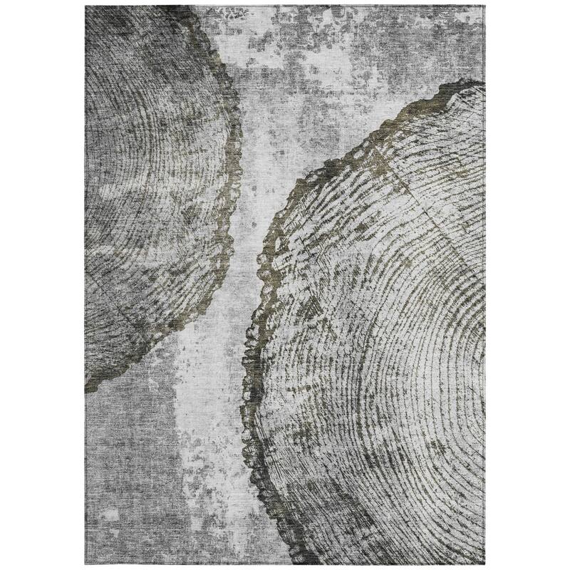HomeRoots Abstract Transitional Rectangle Outdoor Rug