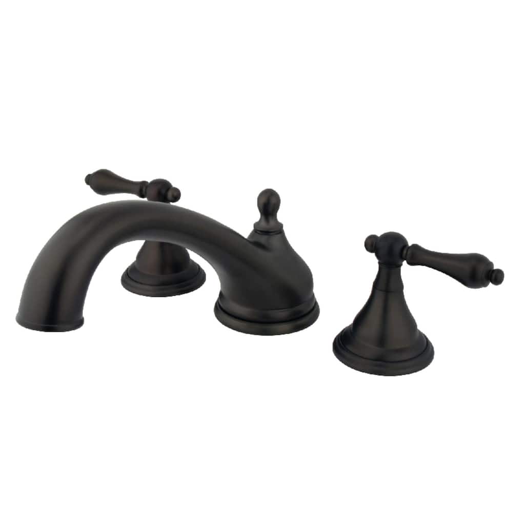 Kingston Brass Vintage Deck Mounted Roman Tub Filler with Lever