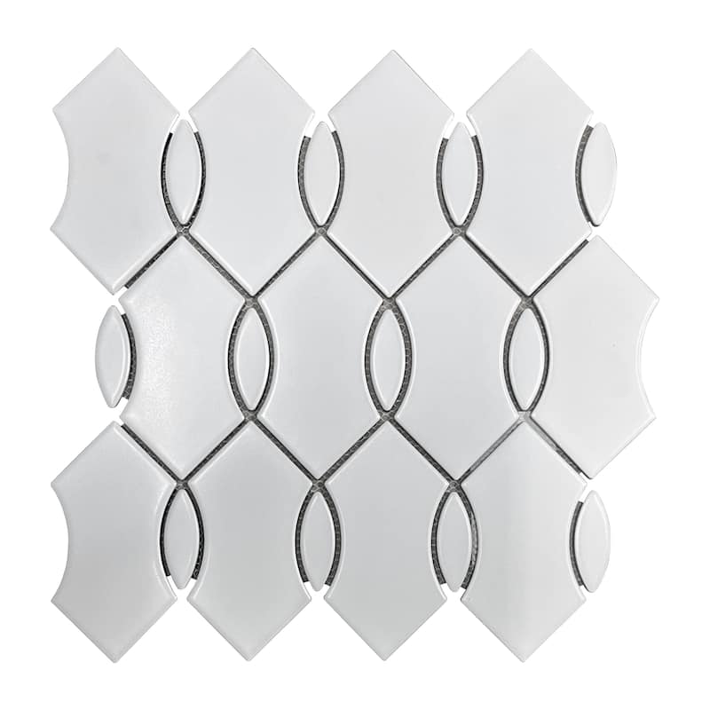 Porcelain Mosaic Tiles - Waves Mosaic Tiles - Case (15 Sheets)