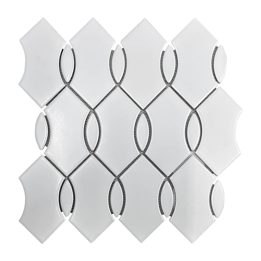 Porcelain Mosaic Tiles - Waves Mosaic Tiles - Case (15 Sheets)