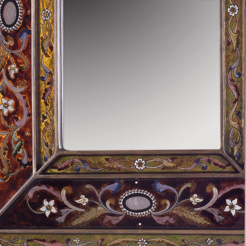 NOVICA Handmade Cajamarca Warmth Wood Frame Mirror (Peru)