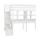 preview thumbnail 11 of 12, Twin Size Loft Bed Frame with Storage Staircase
