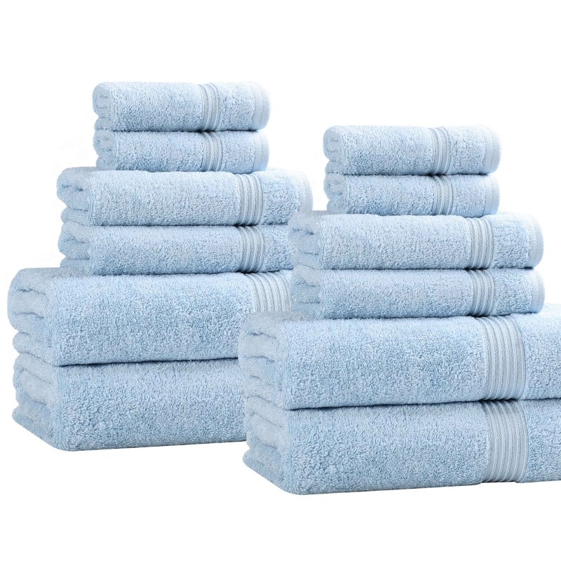 Superior Heritage Egyptian Cotton Absorbent 12-Piece Towel Set