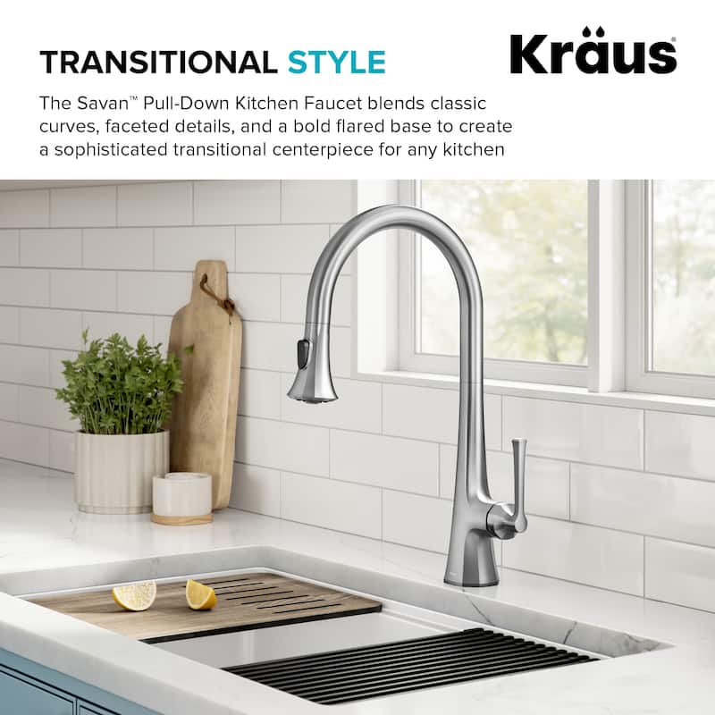 KRAUS Savan 2-Function Single Handle Pull Down Kitchen Faucet