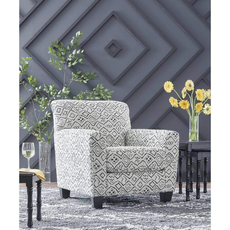 Signature Design by Ashley Hayesdale Accent Chair - 33" W x 37" D x 36" H - Black/Cream