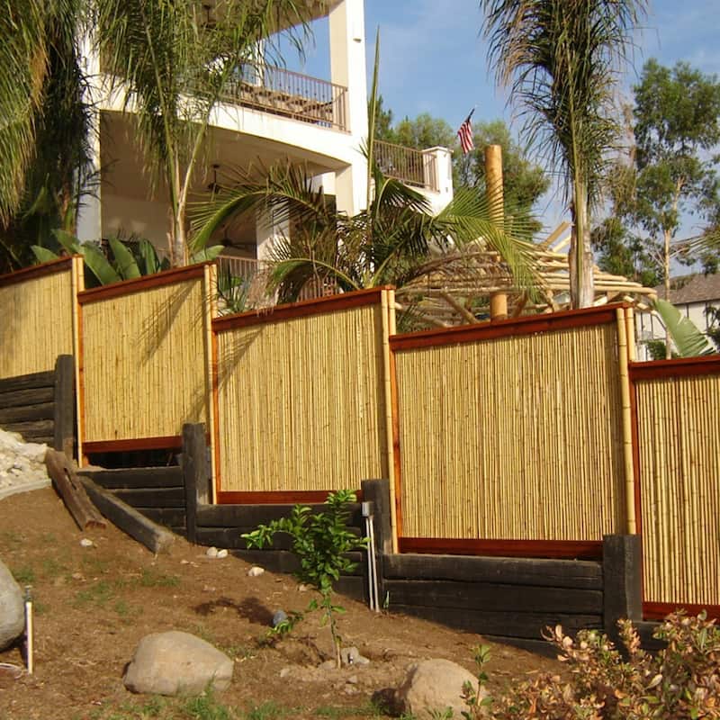 Natural Bamboo Fencing Rolled Fence Panel Patio Privacy Screen