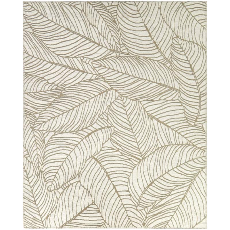 Hartley Modern Geometric Jute Indoor/Outdoor Area Rug - 5'3" x 7' - Tan