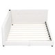 preview thumbnail 12 of 23, Upholstered Full Size Platform Bed with USB Ports, Linen Fabric, Sturdy Wood Daybed Frame, No Box Spring Needed, Beige