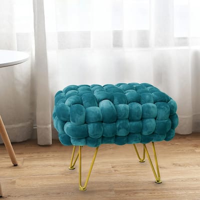 Velvet Pouf Stool 27"x20"x20"