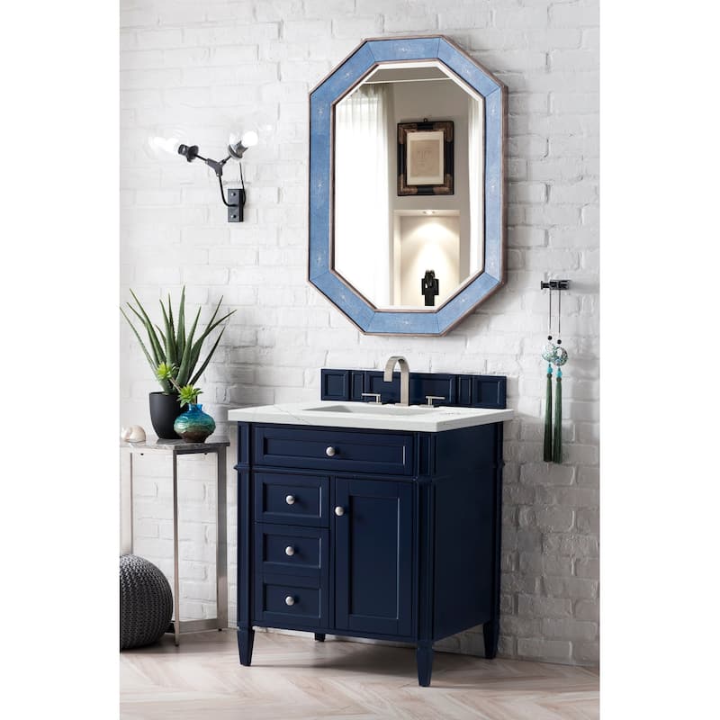 James Martin Vanities Brittany 30" Single Vanity, Victory Blue - 36 x 23.50 x 34