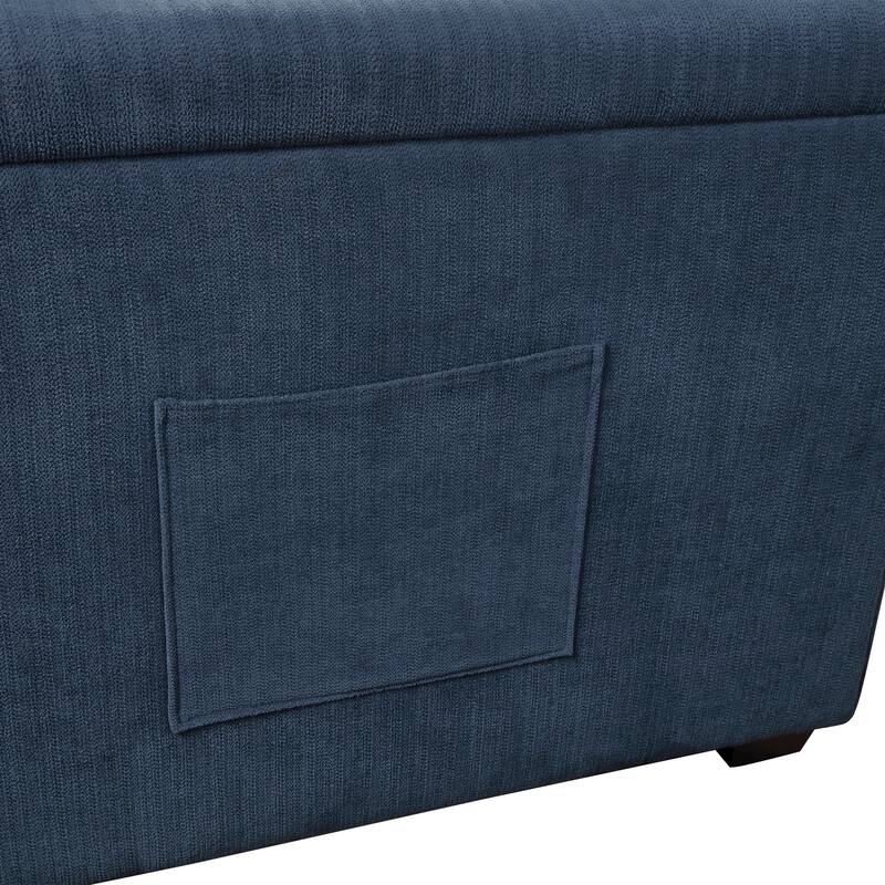 Scarlett Textured Fabric Sectional Sofa with Reversible Chaise