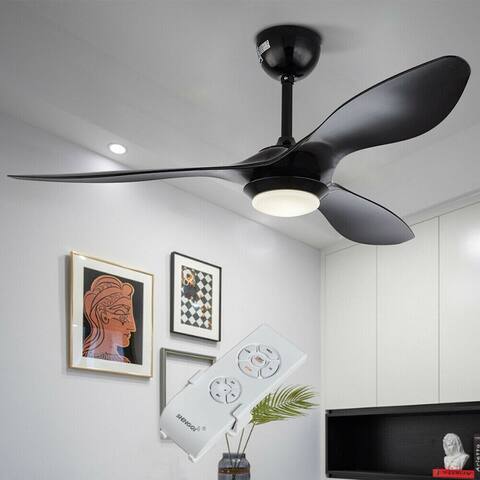 3 Reversible Blades LED Ceiling Fan Lights with Remote Control