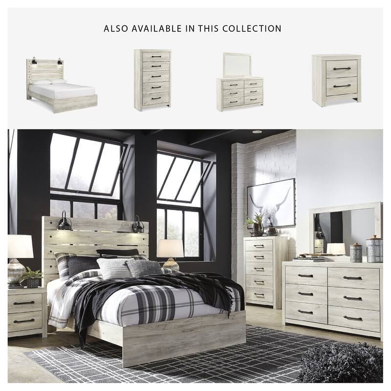 Cambeck Whitewash Panel Bed
