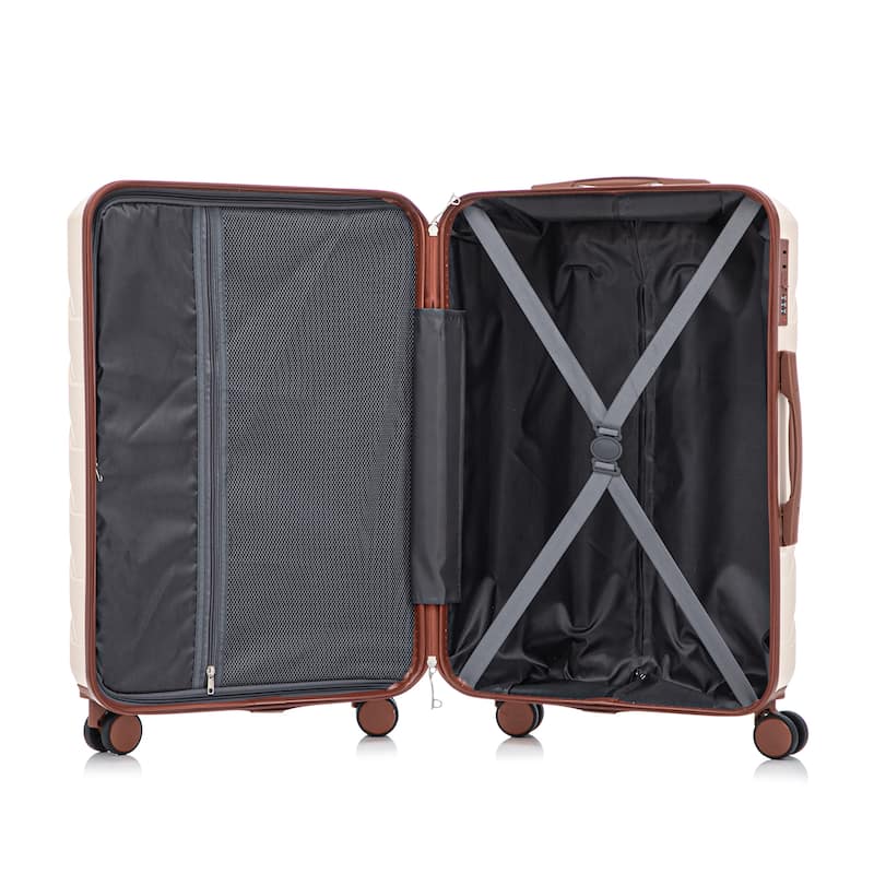 3 Piece (20/24/28 inch) PC Hardside Carry On Luggage Sets with Spinner Wheel and Retractable Handle, for Home Travel Luggage