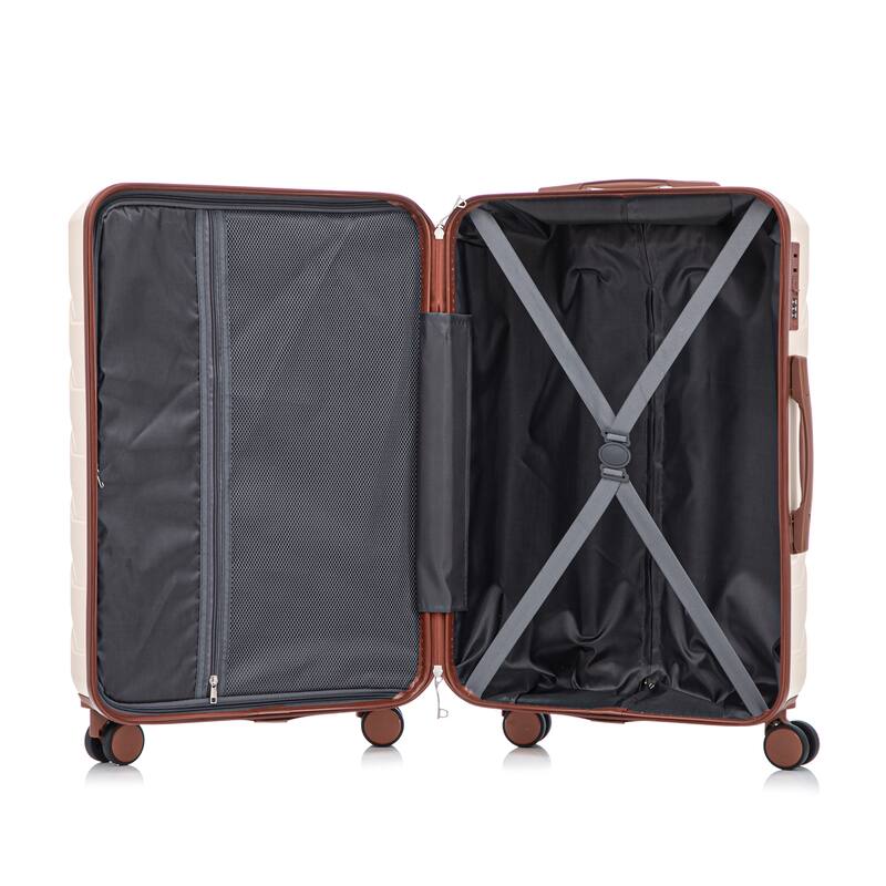 Fashion Luggage Lightweight Luggage, 3-Piece Set with Combination Lock and Universal Wheels, for Boarding and Travel