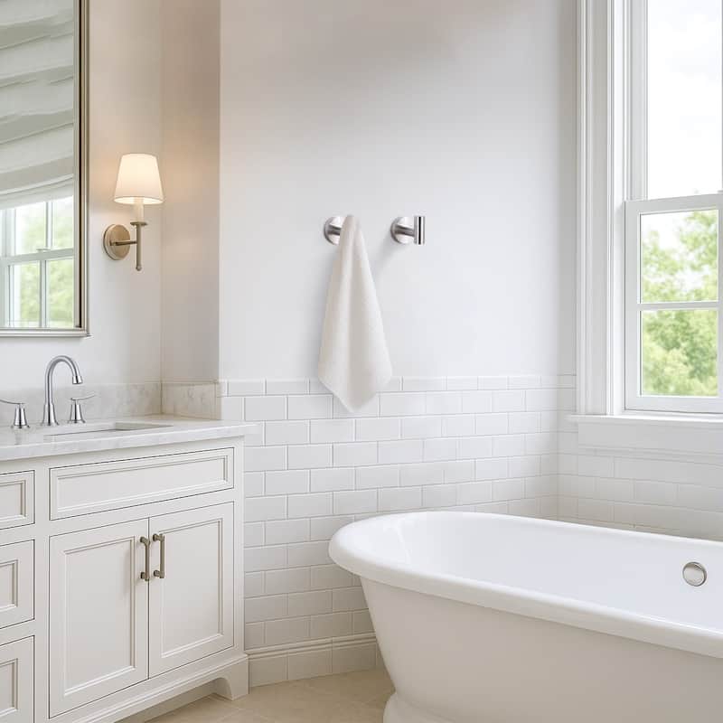 WOWOW Stainless Steel J-Hook Robe/Towel Hook 2 PCS