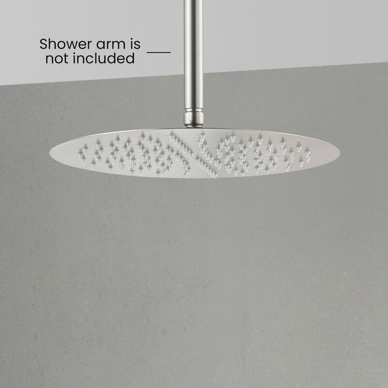 Circular 12" Metal Ultra Thin Profile Rain Shower Head 1.75 GPM