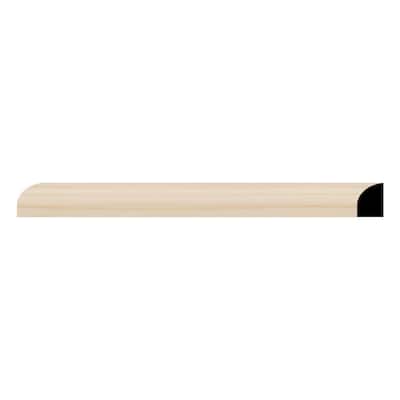 WM129: 7/16-in D x 11/16-in W x 96-in L Americraft Solid Hardwood Stain Grade Shoe Moulding