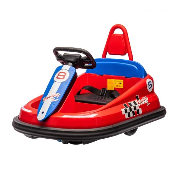 slide 2 of 50, 6V Kids Ride on Electric Go Kart Bumper Car W/Parents Remote Control,Three Speed Adjustable,LED Lights,Horn,Bluetooth Red