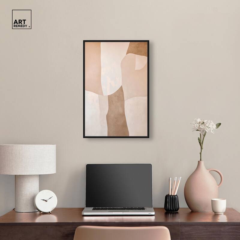 Forms in Beige I Canvas by Art Remedy